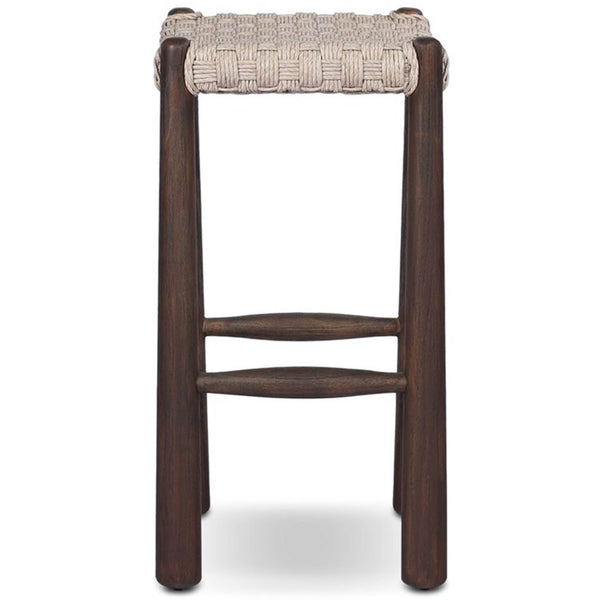 Home Fashion Savio Outdoor Bar & Counter Stool Dark Textured Woven By Amber Lewis X Four Hands