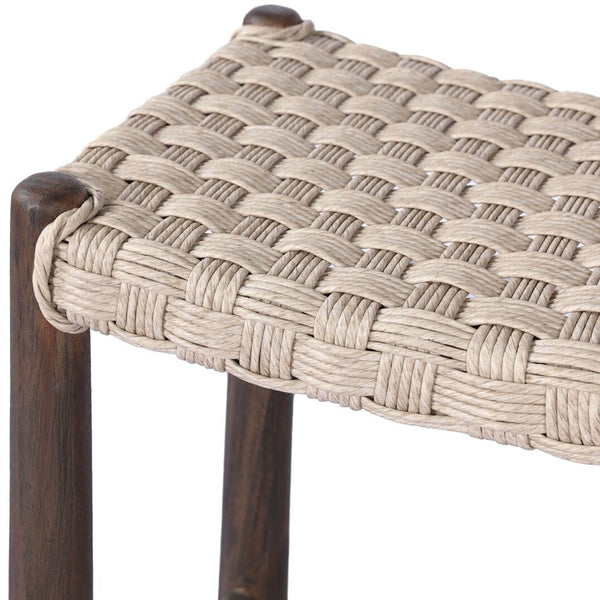 Home Fashion Savio Outdoor Bar & Counter Stool Dark Textured Woven By Amber Lewis X Four Hands