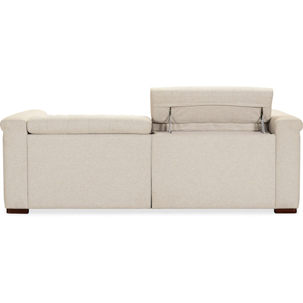 Home Fashion Savion Power Motion Leather Sofa Aries Beach