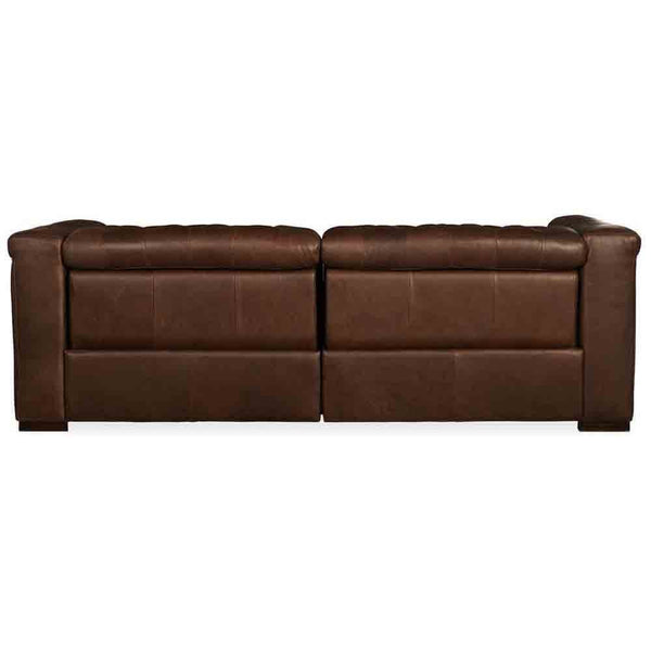 Home Fashion Savion Power Motion Leather Sofa Saddlebag Lodge