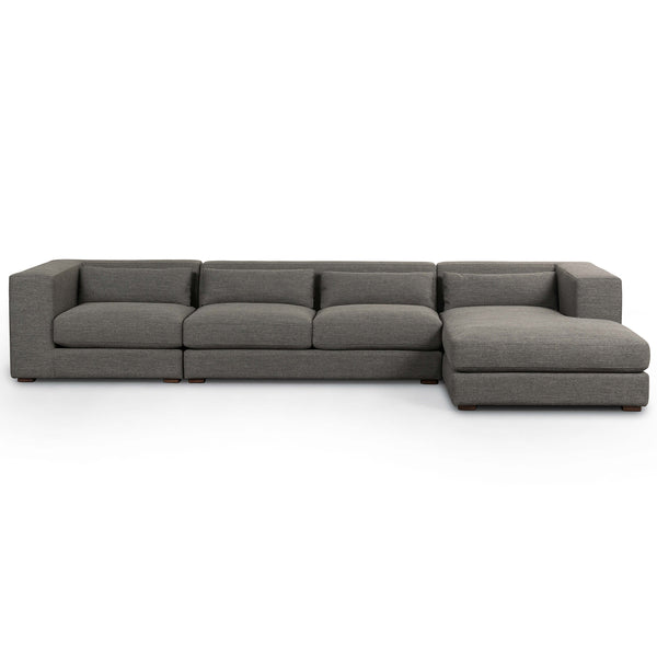 Home Fashion Sena 3 Piece RAF Sectional Alcala Graphite By Four Hands