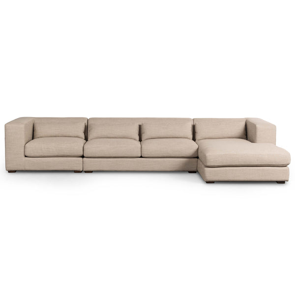Home Fashion Sena 3 Piece RAF Sectional Alcala Wheat By Four Hands