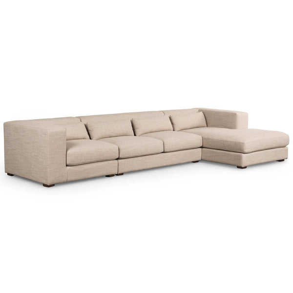 home fashion Sena 3 Piece RAF Sectional Alcala Wheat by Four Hands