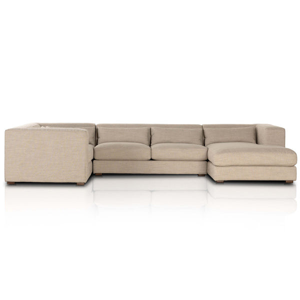Home Fashion Sena 4 Piece RAF Sectional Alcala Wheat By Four Hands