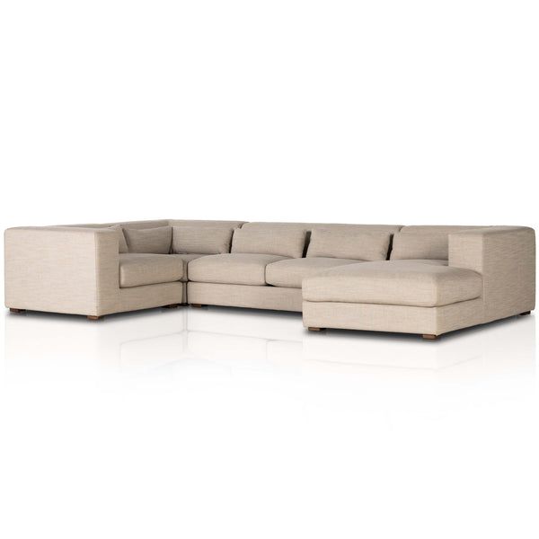 home fashion Sena 4 Piece RAF Sectional Alcala Wheat by Four Hands
