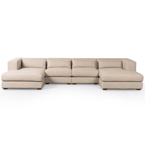 Home Fashion Sena Sectional Alcala Wheat By Four Hands