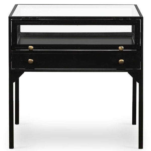 Home Fashion Shadow Box End Table Black By Four Hands