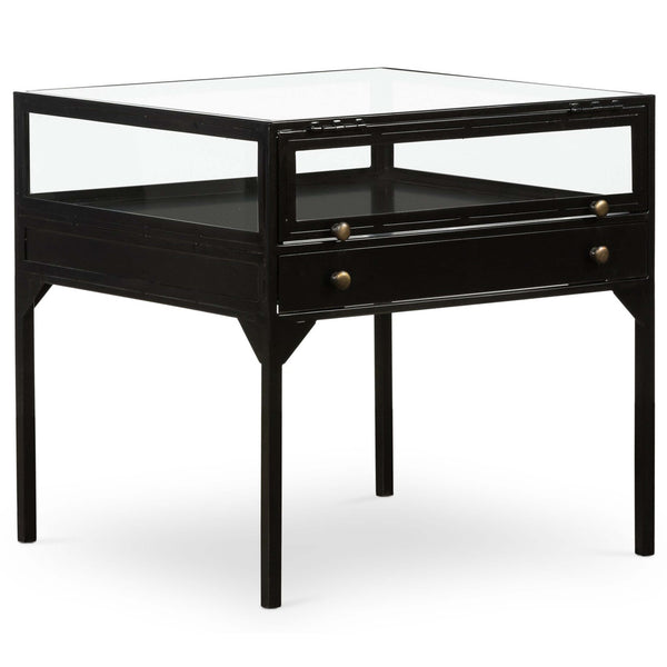 Home Fashion Shadow Box End Table Black By Four Hands