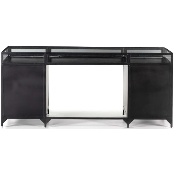 Home Fashion Shadow Box Executive Desk Black By Four Hands