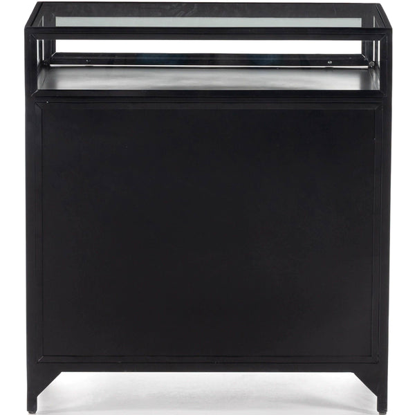 Home Fashion Shadow Box Nightstand Black By Four Hands