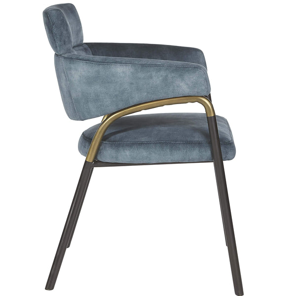 Home Fashion Sharqui Dining Armchair Nono Petrol Set Of 2