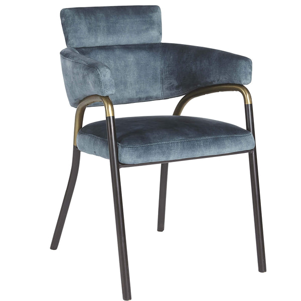 home fashion Sharqui Dining Armchair Nono Petrol Set of 2