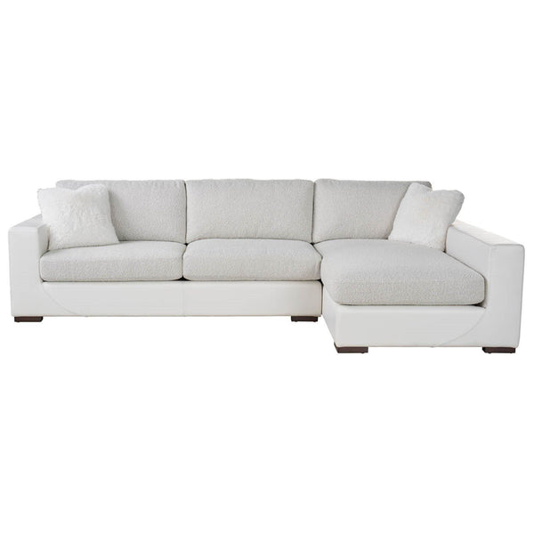 home fashion Shelborne Leather 2 Piece Sectional Sunda Snow/Oris Snow