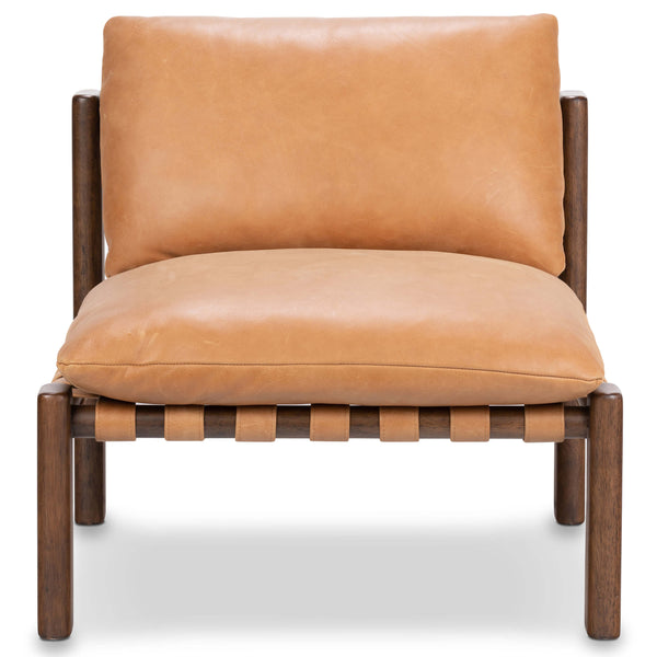 Home Fashion Shelton Leather Chair Palermo Cognac By Four Hands