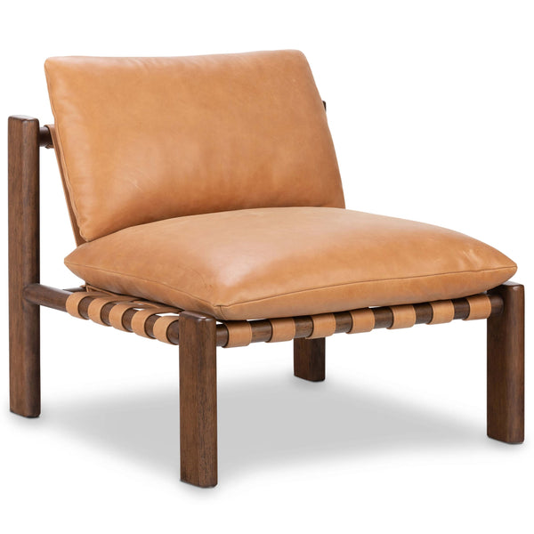 home fashion Shelton Leather Chair Palermo Cognac by Four Hands