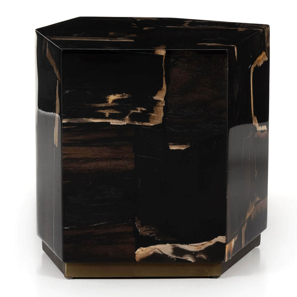 home fashion Shep End Table Polished Petrified Wood by Four Hands