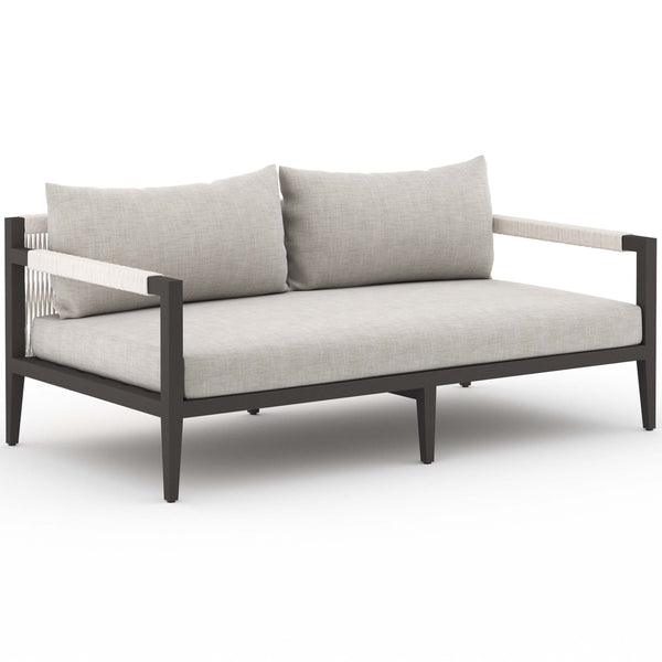 Home Fashion Sherwood 63" Outdoor Sofa Stone Grey/Bronze By Four Hands