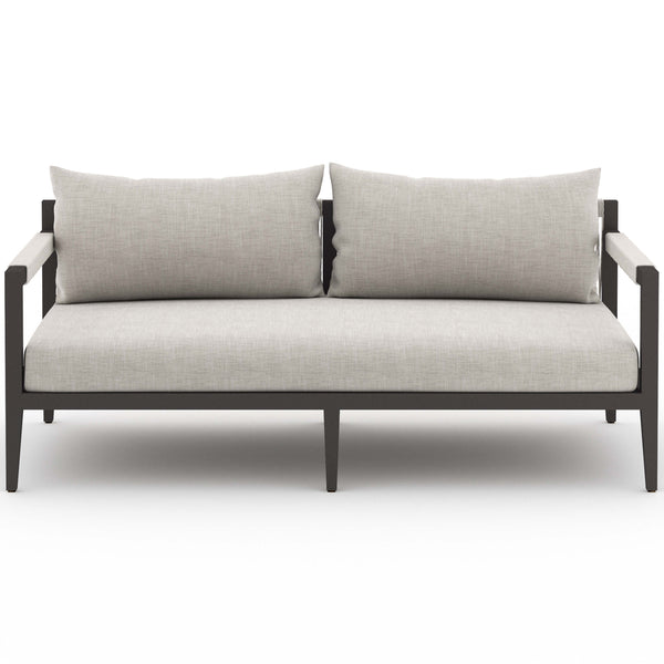 home fashion Sherwood 63" Outdoor Sofa Stone Grey/Bronze by Four Hands