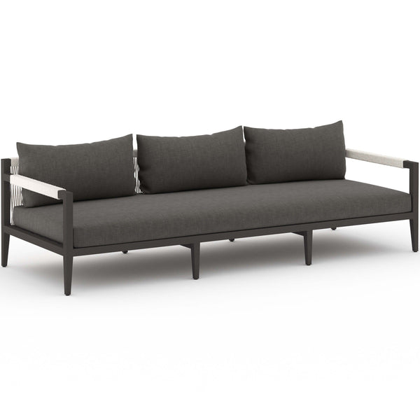 Home Fashion Sherwood 93" Outdoor Sofa Charcoal/Bronze By Four Hands