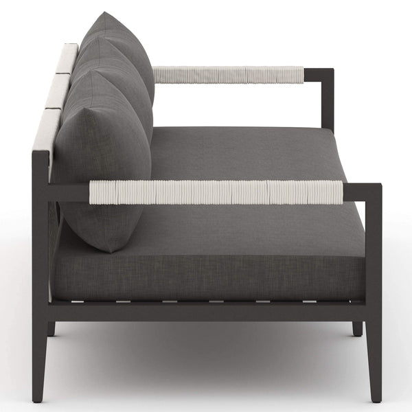 Home Fashion Sherwood 93" Outdoor Sofa Charcoal/Bronze By Four Hands