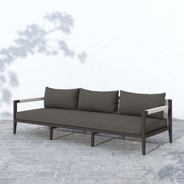 Home Fashion Sherwood 93" Outdoor Sofa Charcoal/Bronze By Four Hands