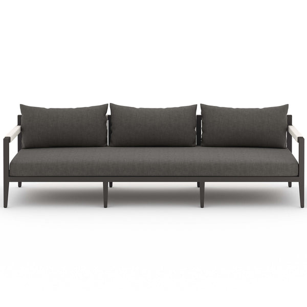 home fashion Sherwood 93" Outdoor Sofa Charcoal/Bronze by Four Hands