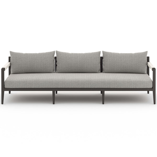 home fashion Sherwood 93" Outdoor Sofa Faye Ash/Bronze by Four Hands