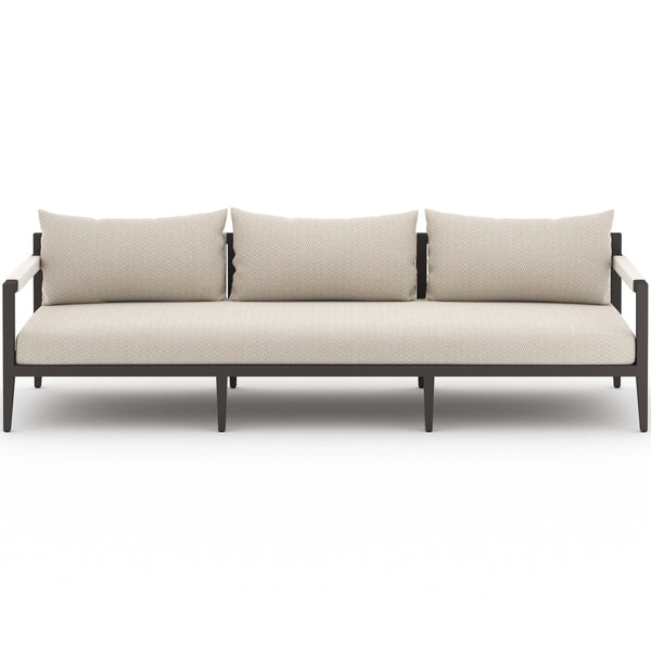 home fashion Sherwood 93" Outdoor Sofa Faye Sand/Bronze by Four Hands