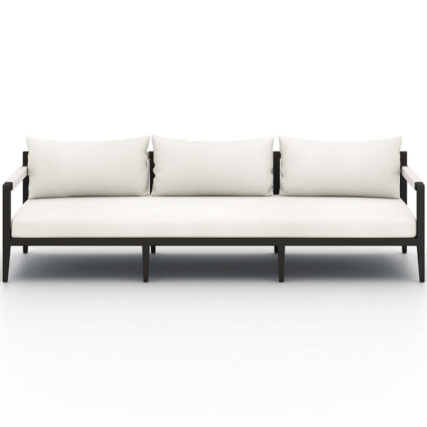 home fashion Sherwood 93" Outdoor Sofa Natural Ivory/Bronze by Four Hands