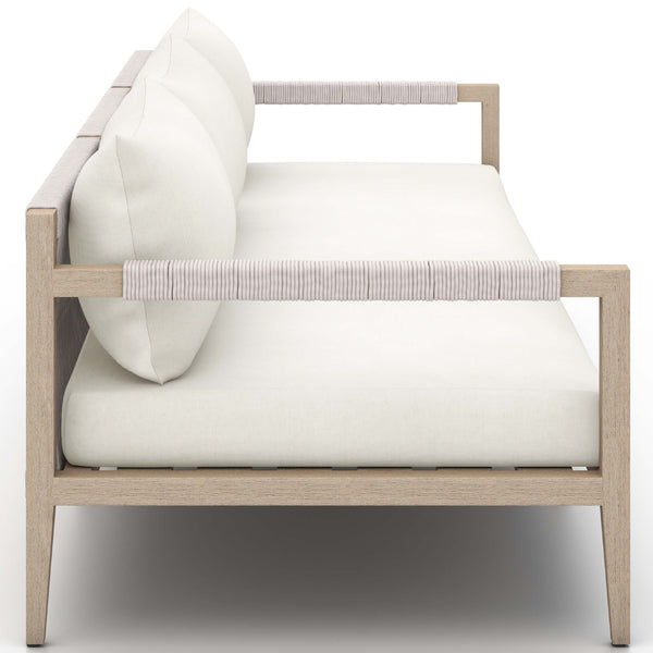 Home Fashion Sherwood 93" Outdoor Sofa Natural Ivory/Washed Brown By Four Hands