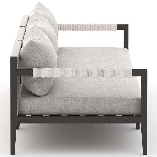 Home Fashion Sherwood 93" Outdoor Sofa Stone Grey/Bronze By Four Hands