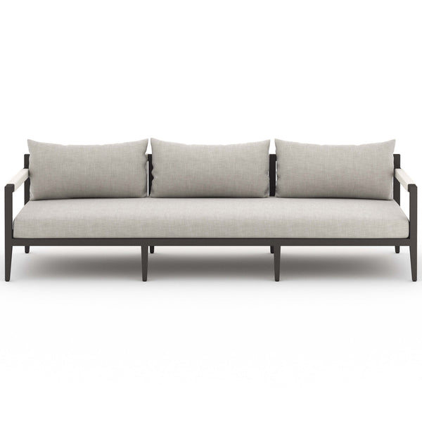 home fashion Sherwood 93" Outdoor Sofa Stone Grey/Bronze by Four Hands