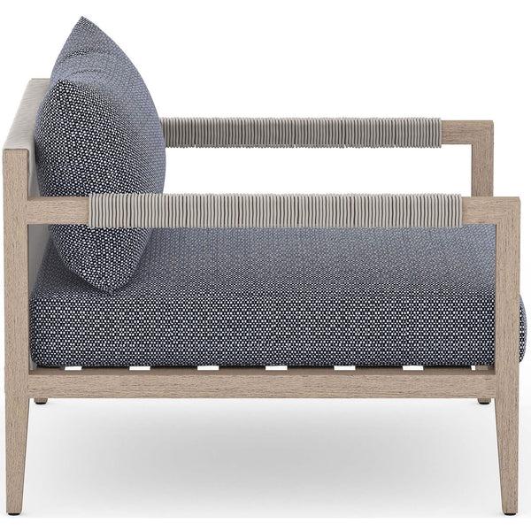 Home Fashion Sherwood Outdoor Chair Faye Navy/Washed Brown By Four Hands