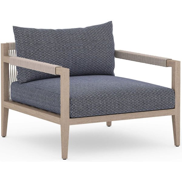 home fashion Sherwood Outdoor Chair Faye Navy/Washed Brown by Four Hands