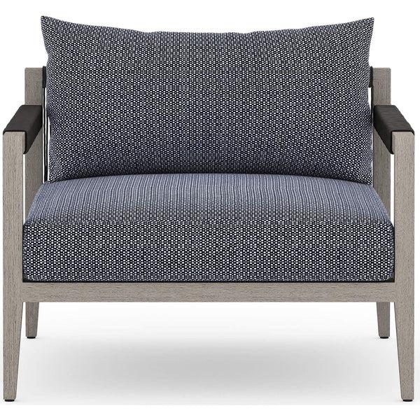 Home Fashion Sherwood Outdoor Chair Faye Navy/Weatherd Grey By Four Hands