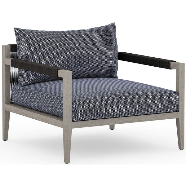 home fashion Sherwood Outdoor Chair Faye Navy/Weatherd Grey by Four Hands