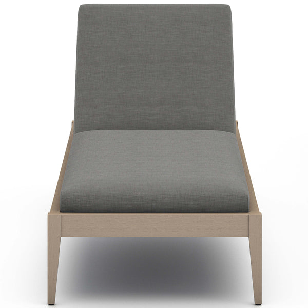 Home Fashion Sherwood Outdoor Chaise Charcoal/Washed Brown By Four Hands