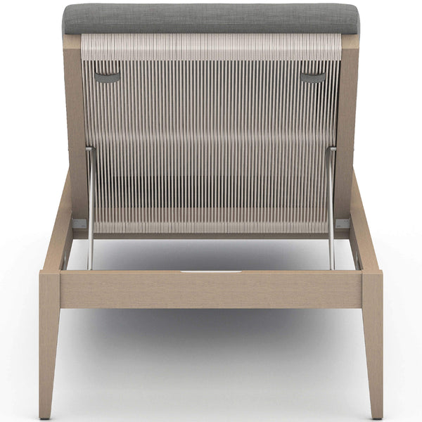 Home Fashion Sherwood Outdoor Chaise Charcoal/Washed Brown By Four Hands