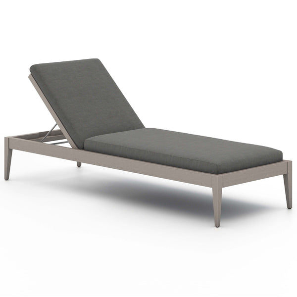 home fashion Sherwood Outdoor Chaise Charcoal/Weathered Grey by Four Hands