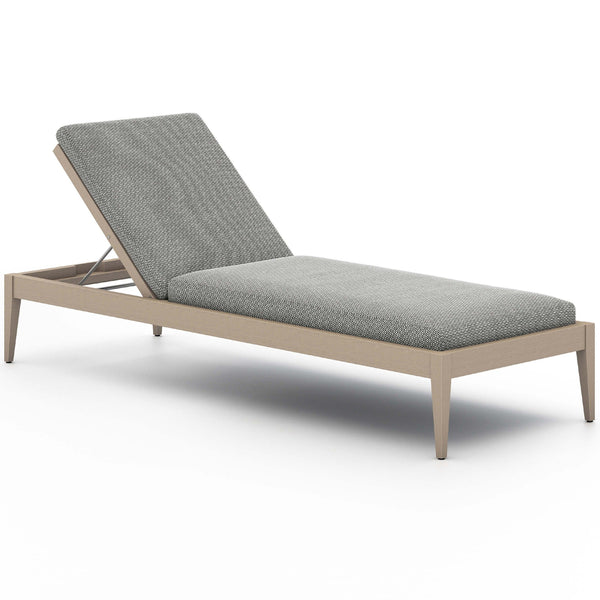 home fashion Sherwood Outdoor Chaise Faye Ash/Washed Brown by Four Hands