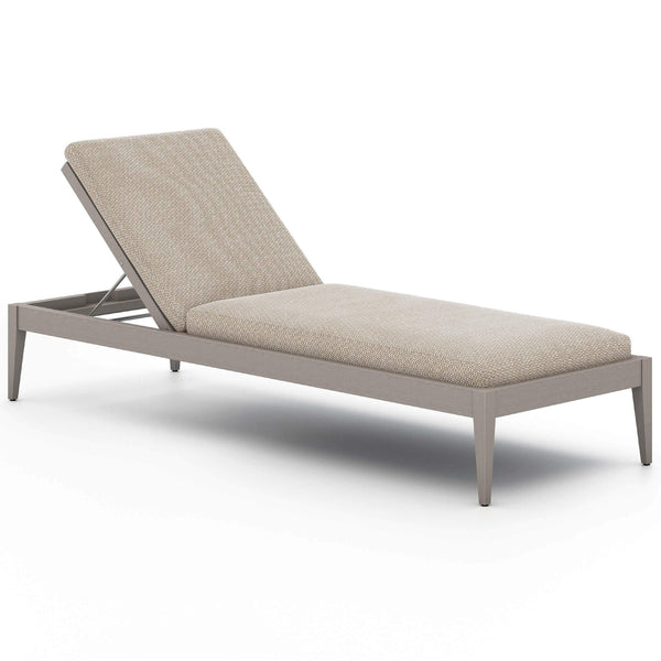 home fashion Sherwood Outdoor Chaise Faye Sand/Weathered Grey by Four Hands