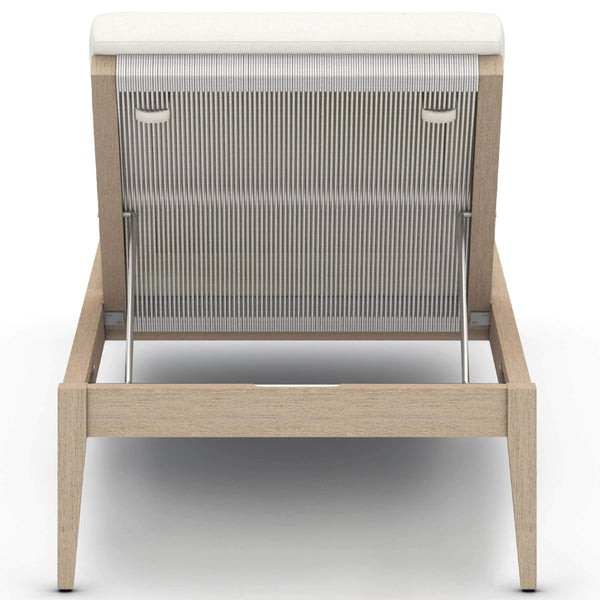 Home Fashion Sherwood Outdoor Chaise Natural Ivory/Washed Brown By Four Hands