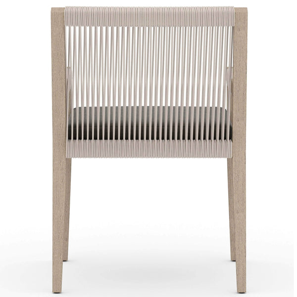 Home Fashion Sherwood Outdoor Dining Arm Chair Charcoal/Washed Brown Set Of 2 By Four Hands