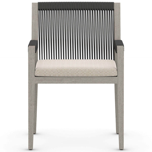 Home Fashion Sherwood Outdoor Dining Arm Chair Faye Sand/Weathered Grey Set Of 2 By Four Hands