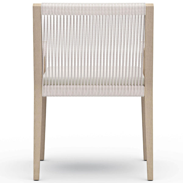 Home Fashion Sherwood Outdoor Dining Arm Chair Natural Ivory/Washed Brown Set Of 2 By Four Hands