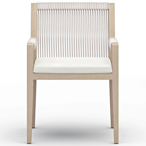 Home Fashion Sherwood Outdoor Dining Arm Chair Natural Ivory/Washed Brown Set Of 2 By Four Hands