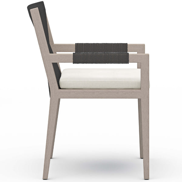 Home Fashion Sherwood Outdoor Dining Arm Chair Natural Ivory/Weathered Grey Set Of 2 By Four Hands