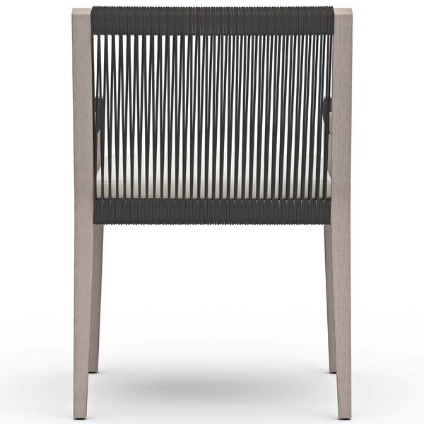 Home Fashion Sherwood Outdoor Dining Arm Chair Natural Ivory/Weathered Grey Set Of 2 By Four Hands