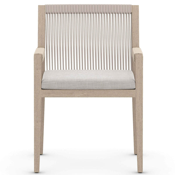 Home Fashion Sherwood Outdoor Dining Arm Chair Stone Grey/Washed Brown Set Of 2 By Four Hands