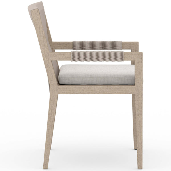 Home Fashion Sherwood Outdoor Dining Arm Chair Stone Grey/Washed Brown Set Of 2 By Four Hands